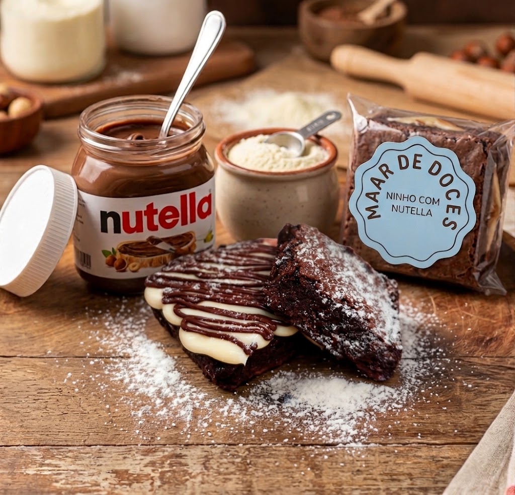 Brownie de Ninho com Nutella