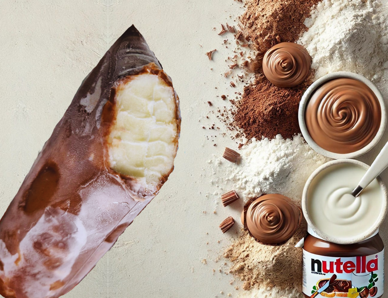 Sacolé de Ninho com Nutella